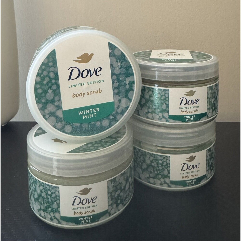 Dove Limited Edition WINTER MINT Body Scrub 3.5 oz Brand New Lot Of 4